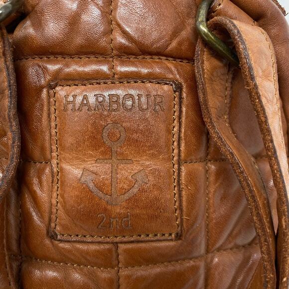 Brown Quilted Leather Backpack - Picture 3 of 5